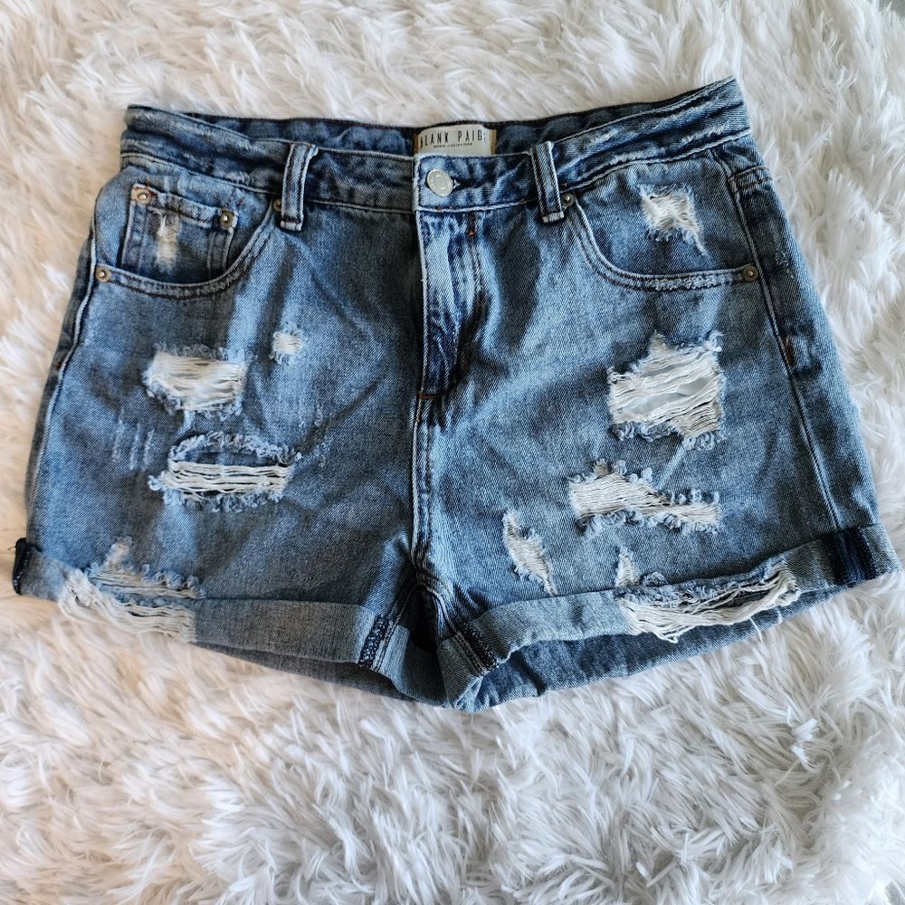 Blank Paige Distressed Denim Shorts